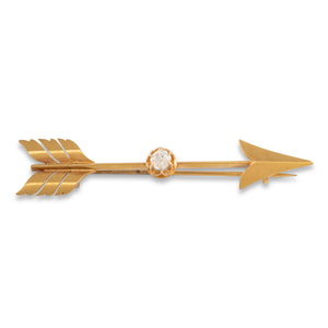 Arrow Brooch with Diamond