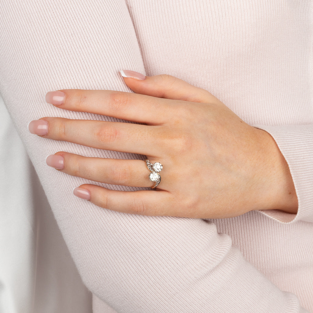 Diamond Toi et Moi Ring