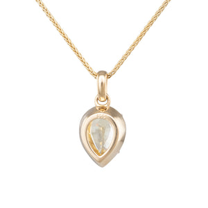 Pear cut Yellow Sapphire Pendant