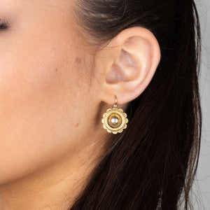 Antique Silver Gilt Earrings