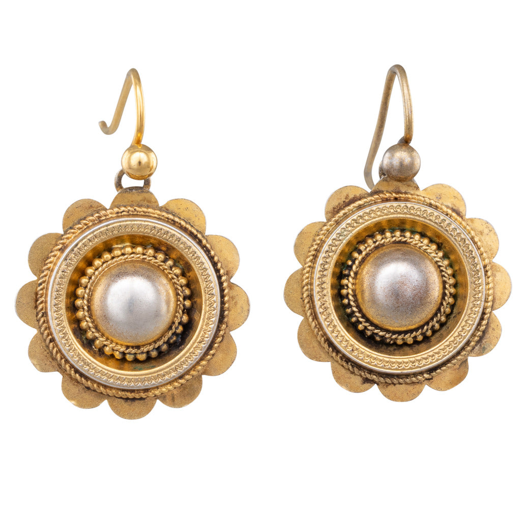 Antique Silver Gilt Earrings