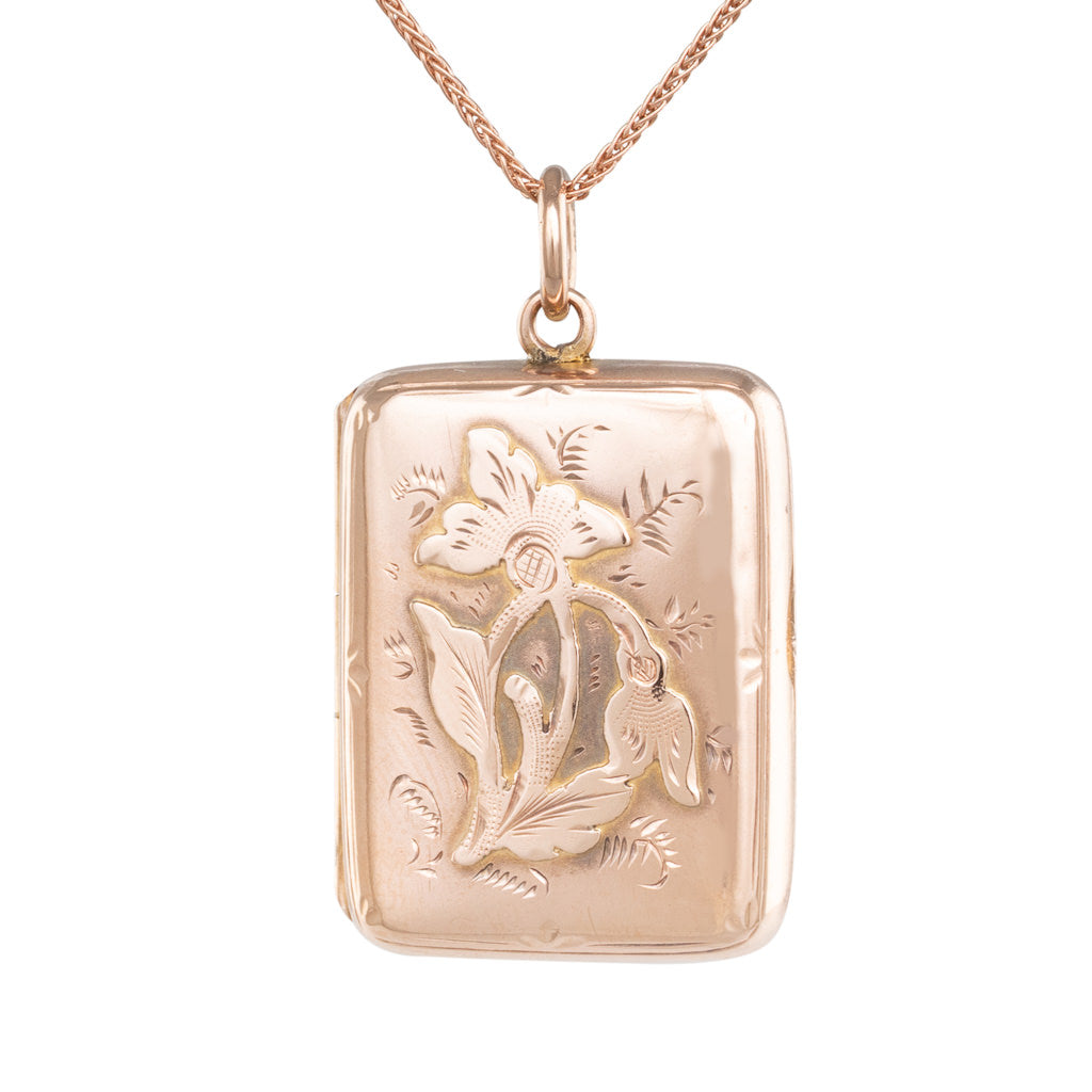 Floral Gold Locket