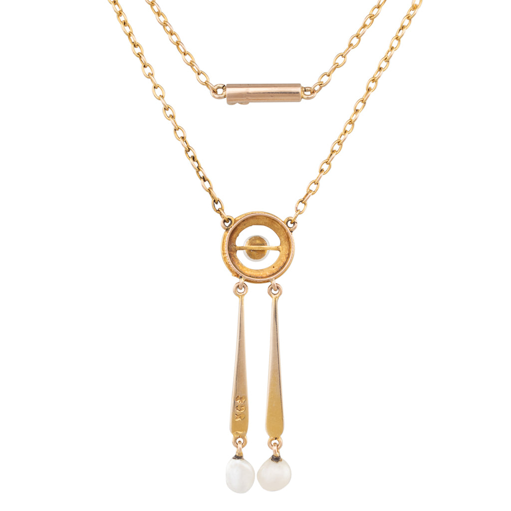Seed Pearl Drop Pendant