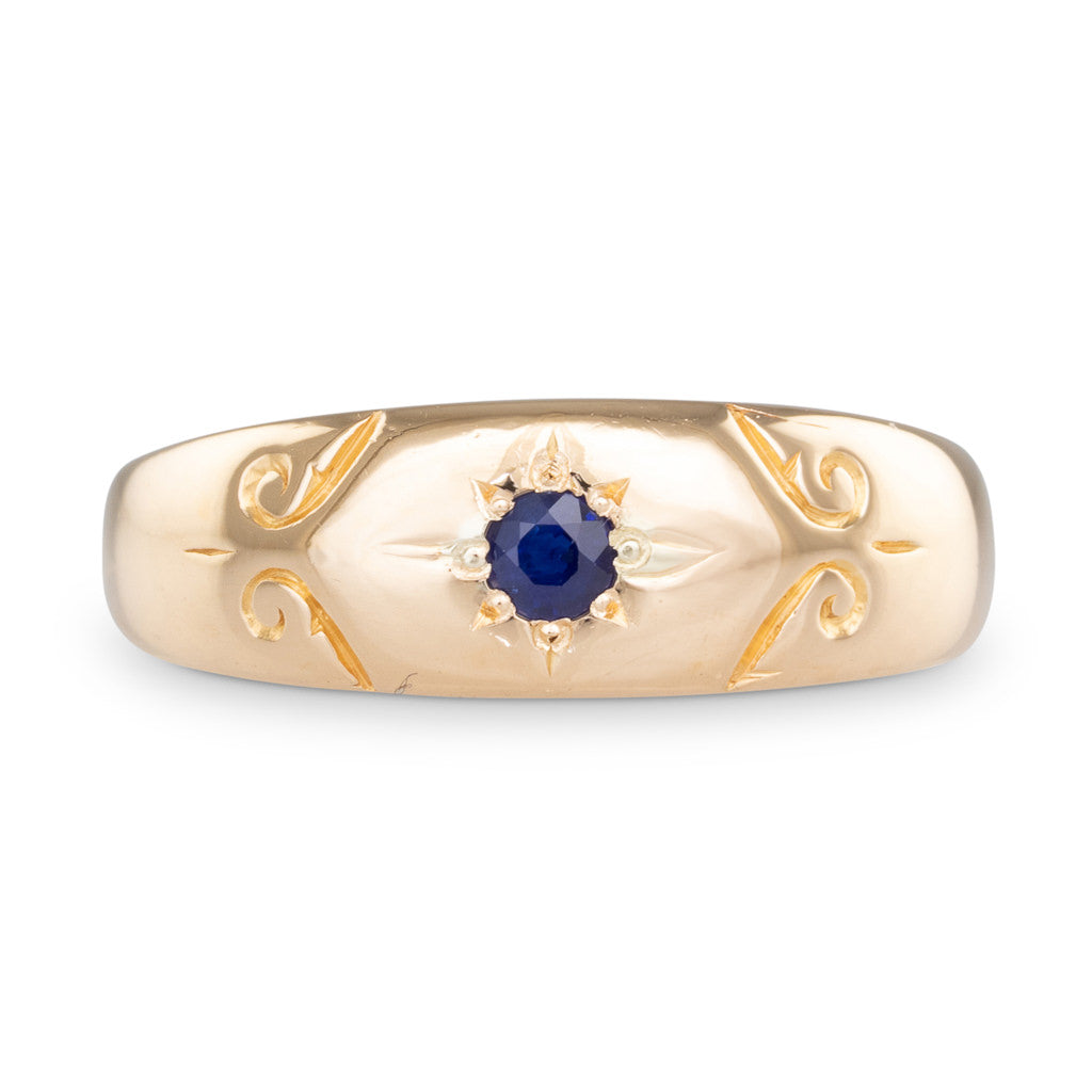Antique Band with Sapphire