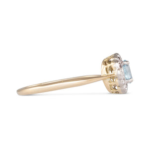 Aquamarine Cluster Ring