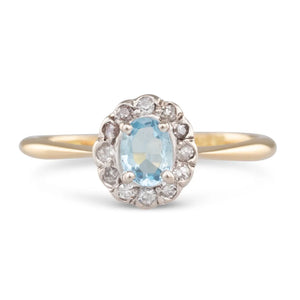 Aquamarine Cluster Ring