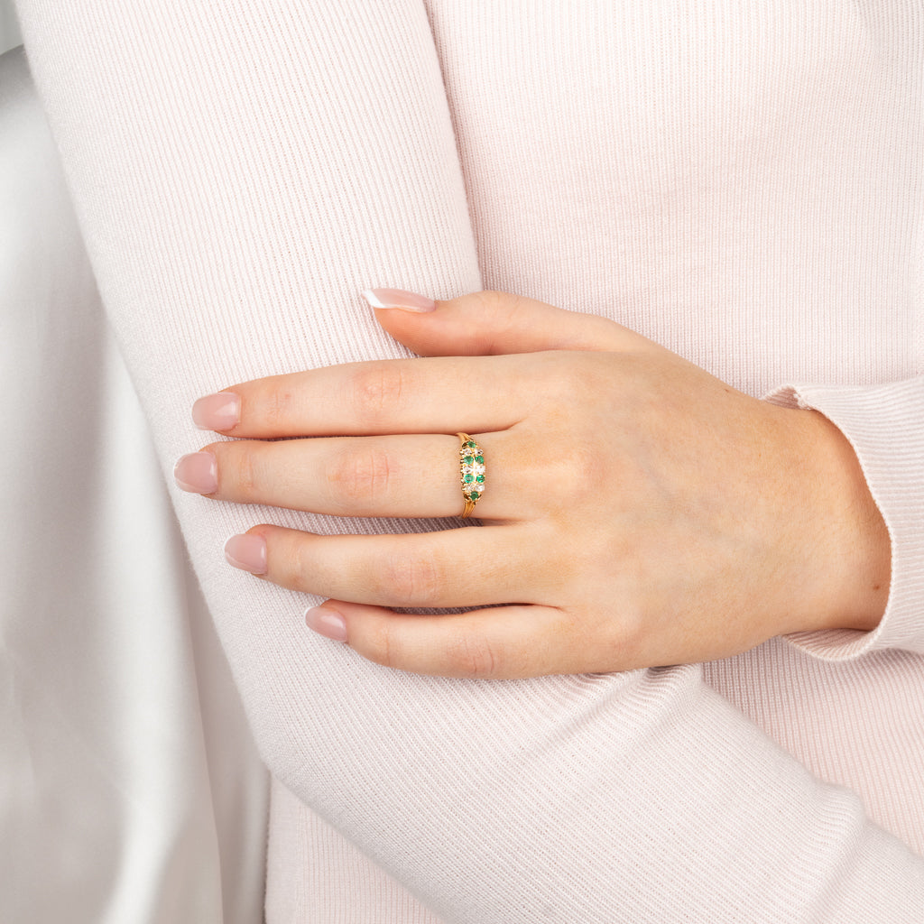 Antique Emerald & Diamond Ring