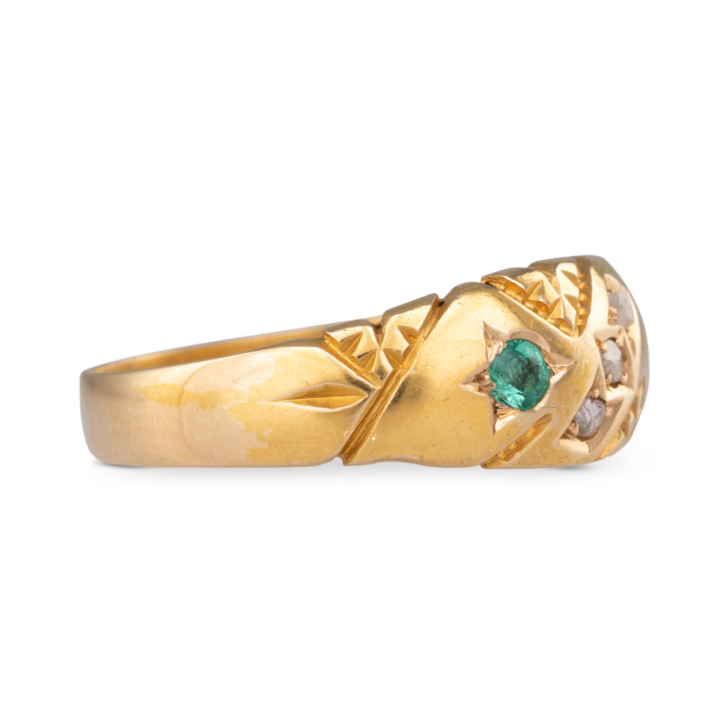 Antique Emerald & Diamond Ring