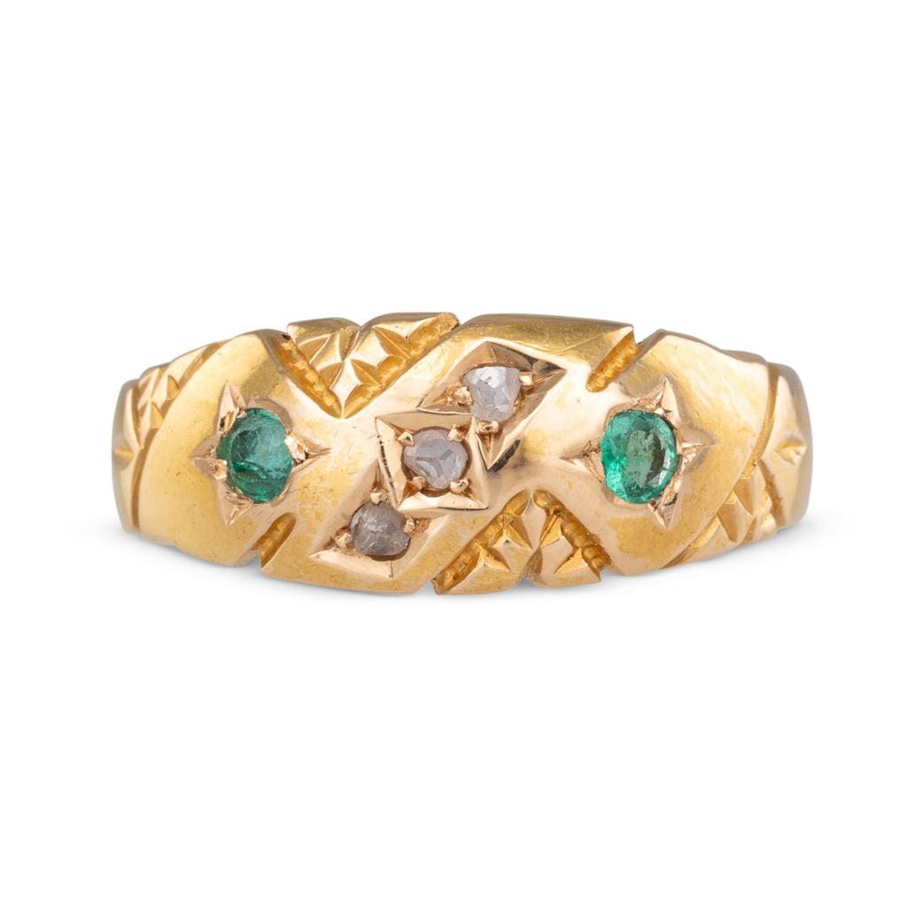 Antique Emerald & Diamond Ring