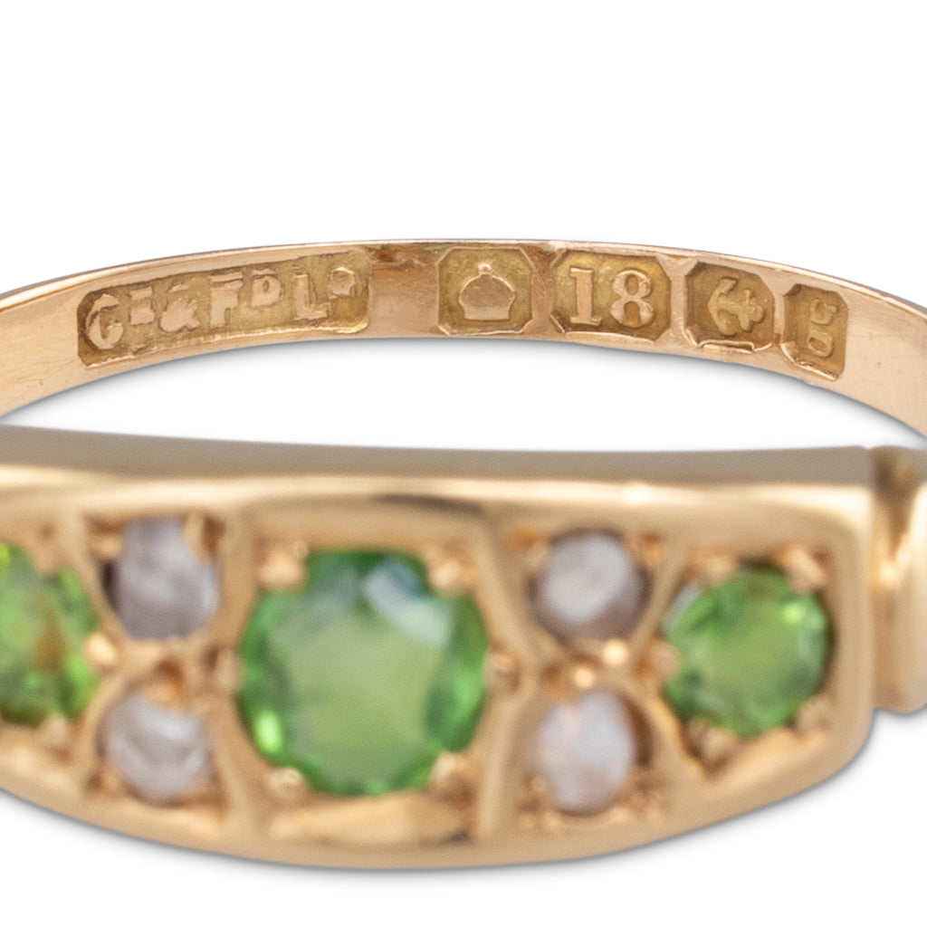 Antique Demantoid Garnet Ring