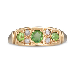 Antique Demantoid Garnet Ring