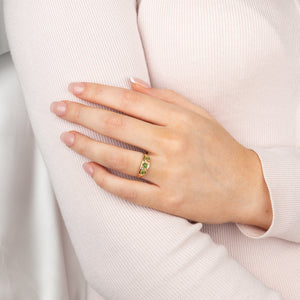 Antique Demantoid Garnet Ring
