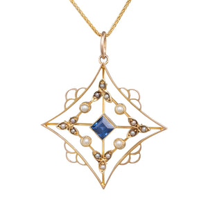 Antique Pendant with Seed Pearls