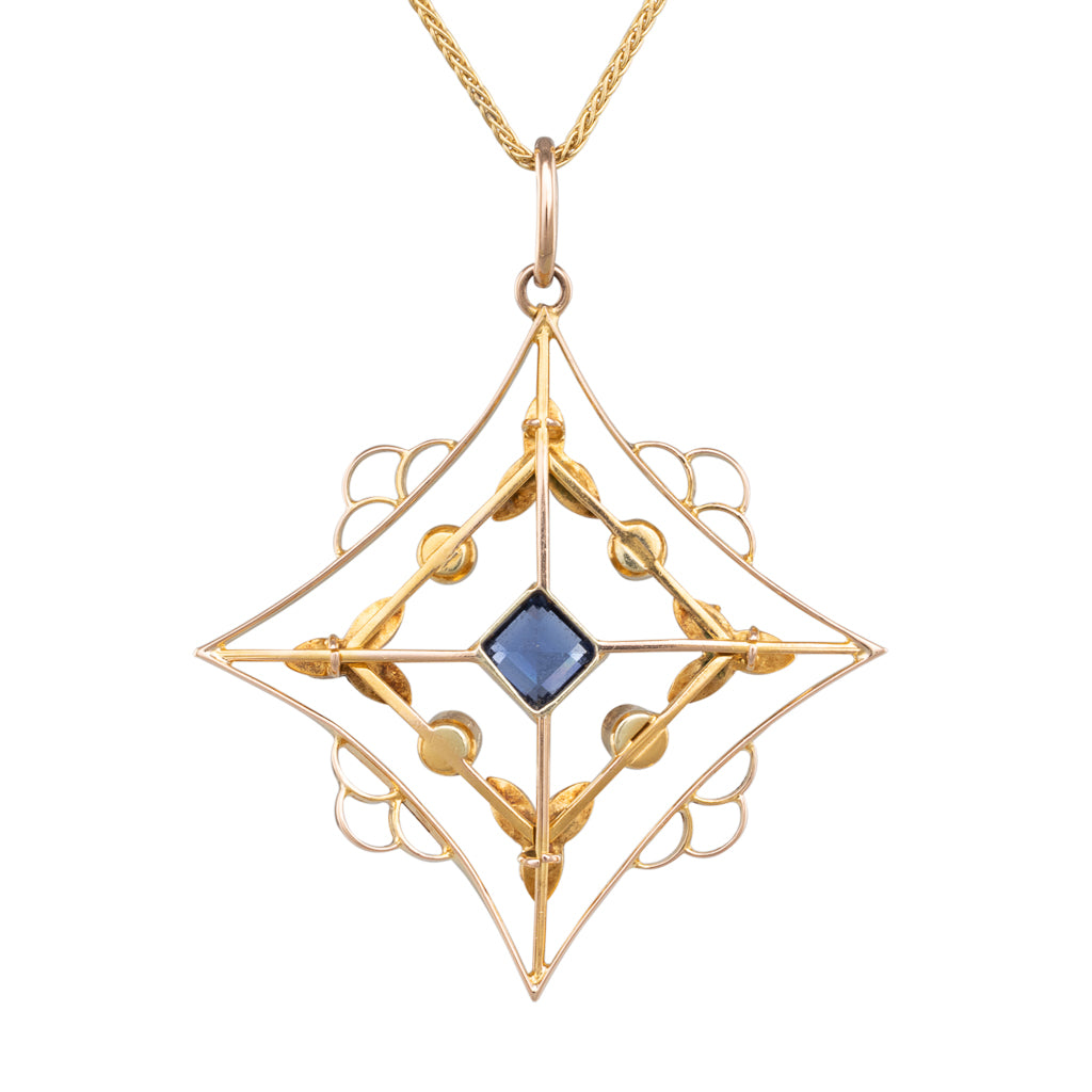 Antique Pendant with Seed Pearls