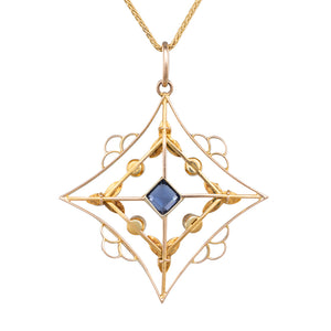 Antique Pendant with Seed Pearls
