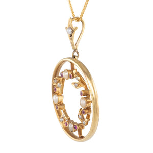 Antique Pendant with Pearls