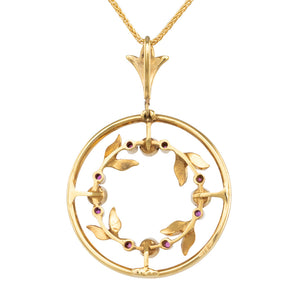 Antique Pendant with Pearls