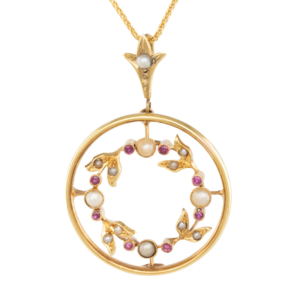 Antique Pendant with Pearls