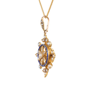 Antique Pendant with Seed Pearls