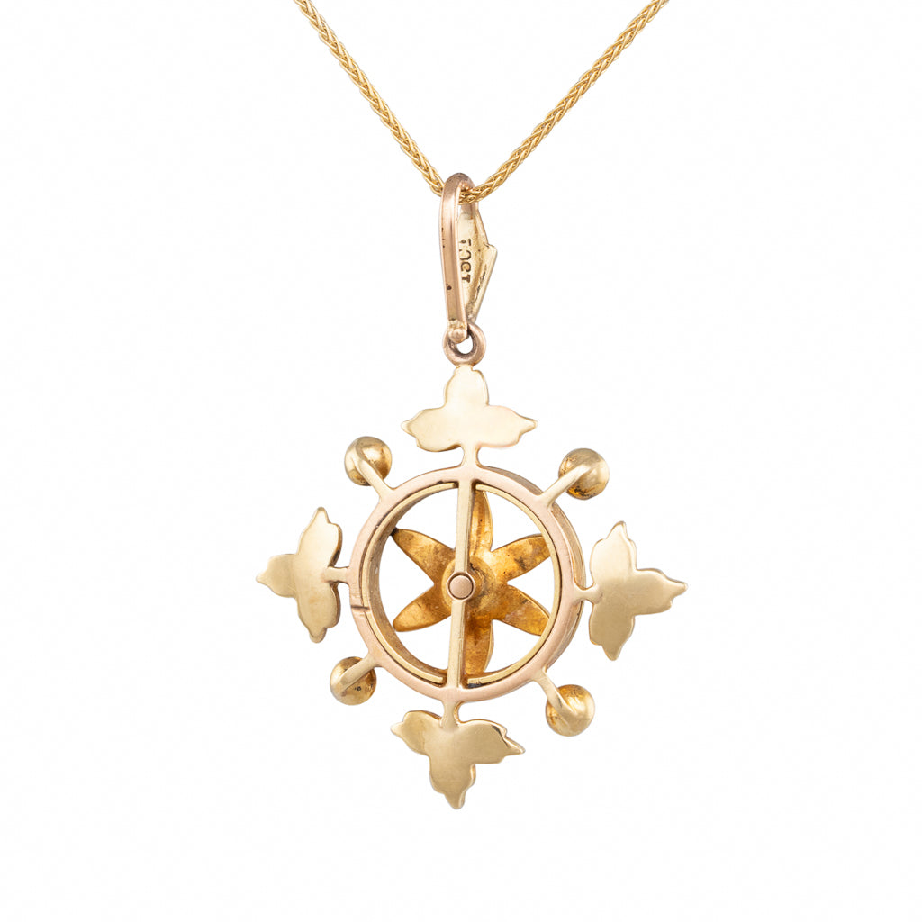 Antique Pendant with Seed Pearls