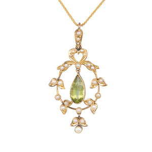 Antique Pendant with Peridot