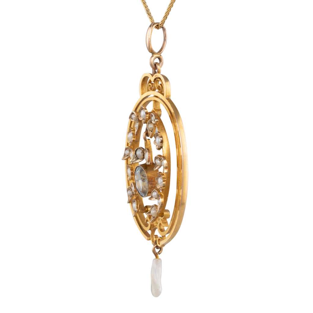 Antique Pendant with Pearls