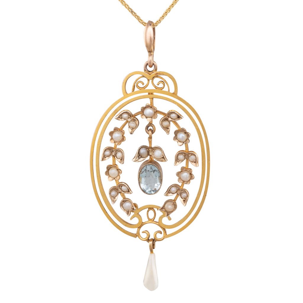 Antique Pendant with Pearls