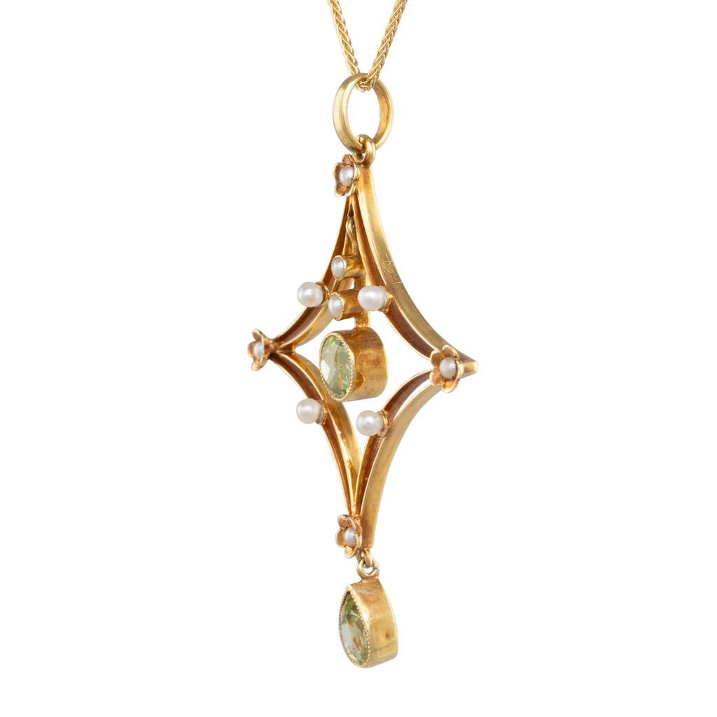Antique Pendant with Peridot