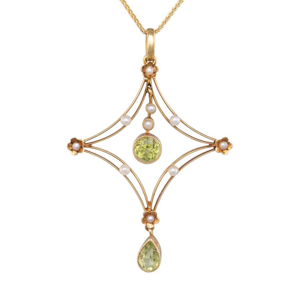 Antique Pendant with Peridot