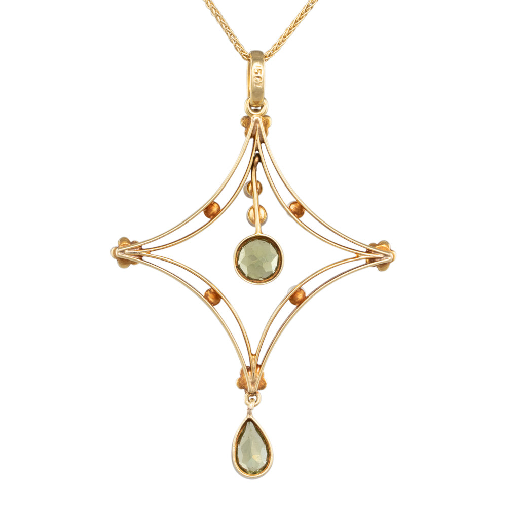 Antique Pendant with Peridot