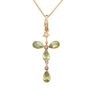 Peridot & Pearl Pendant
