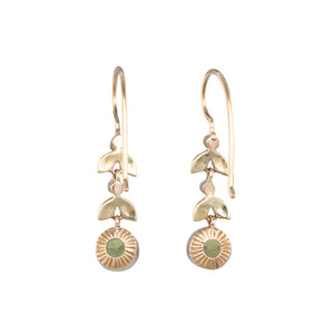 Peridot & Seed Pearl Earrings