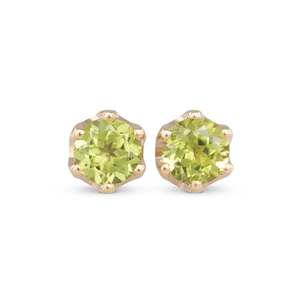 Peridot Stud Earrings