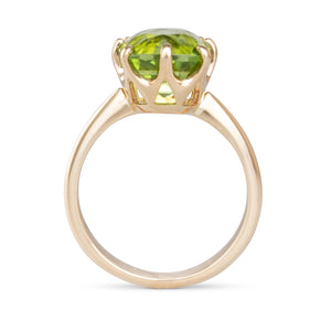 Cushion Cut Peridot Ring