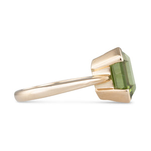Emerald Cut Peridot Ring