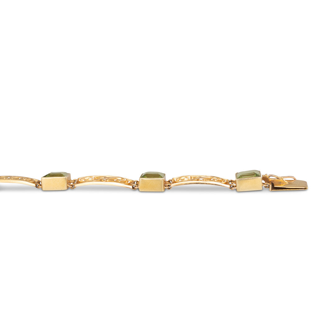 Antique Gold & Peridot Bracelet
