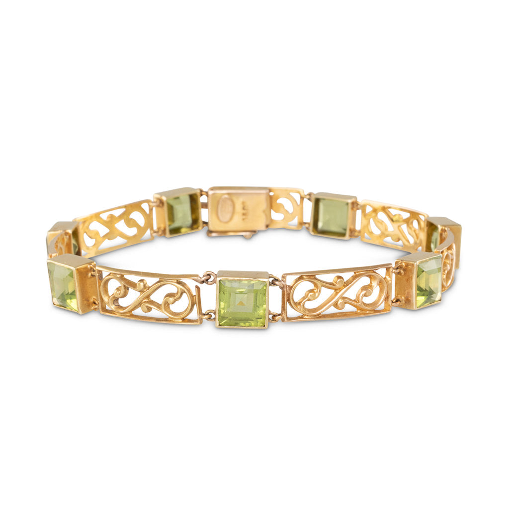 Antique Gold & Peridot Bracelet