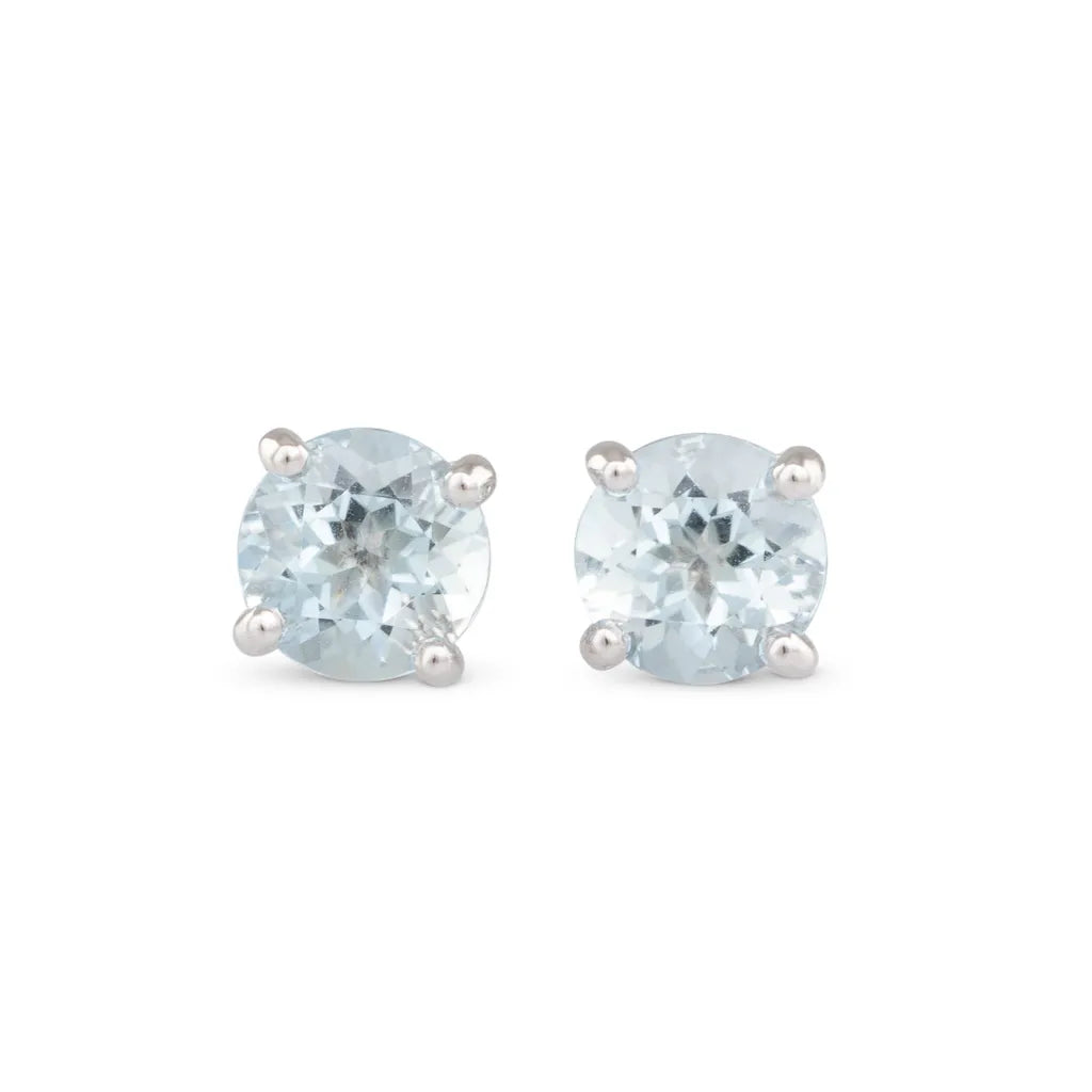 Aquamarine Stud Earrings
