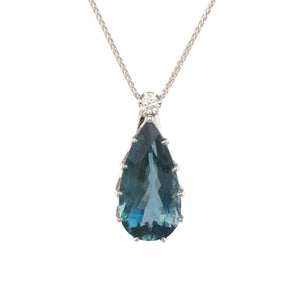 Pear Cut Aquamarine Pendant