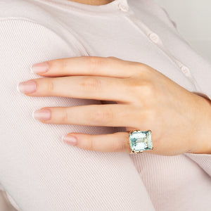 Aquamarine Cocktail Ring
