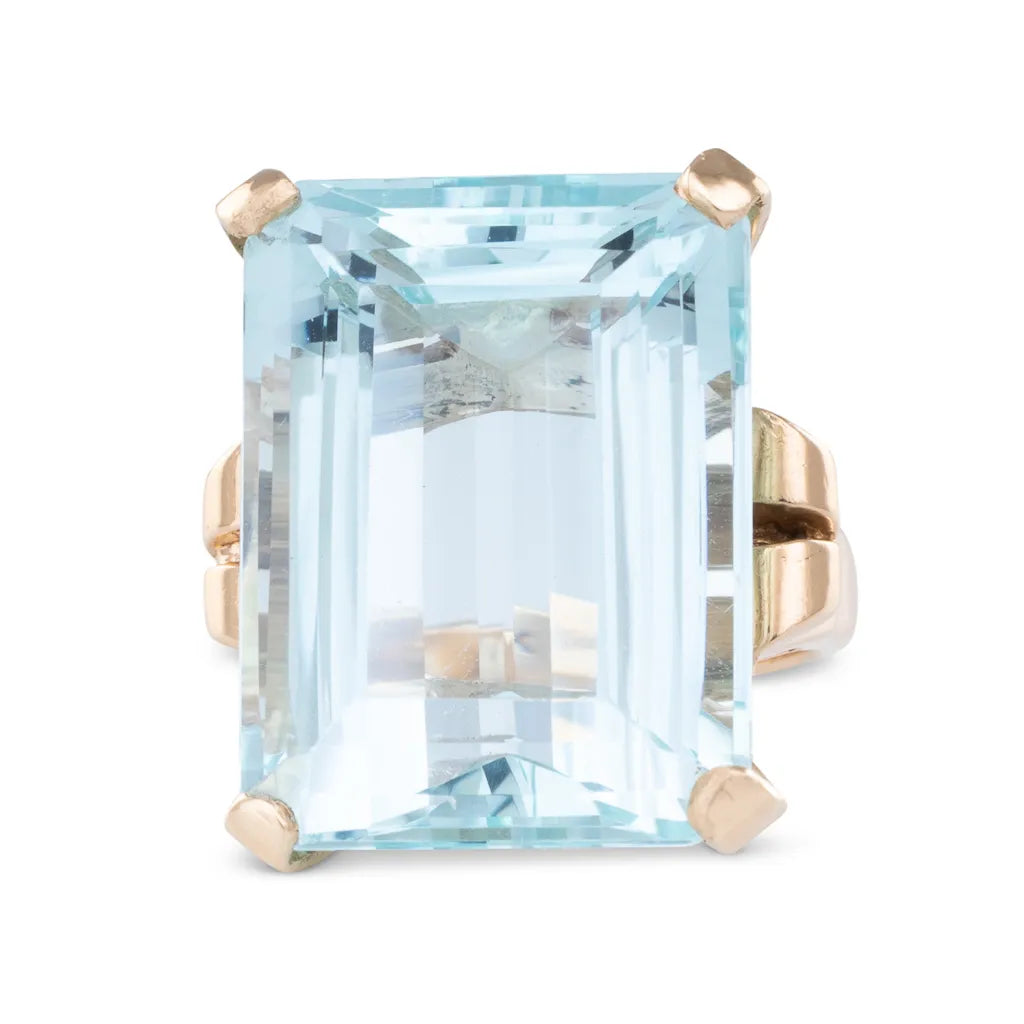 Aquamarine Cocktail Ring