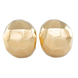 Domed and Faceted Earrings