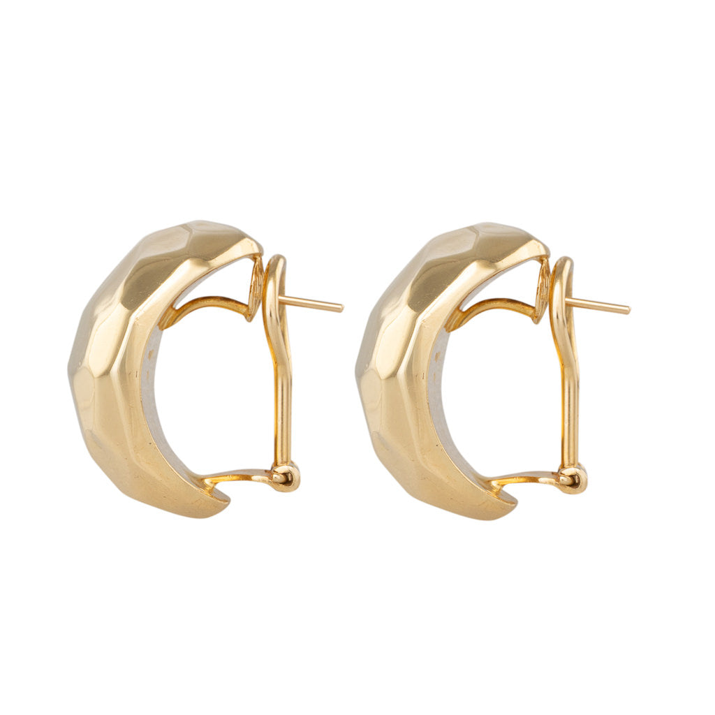 Domed and Faceted Earrings
