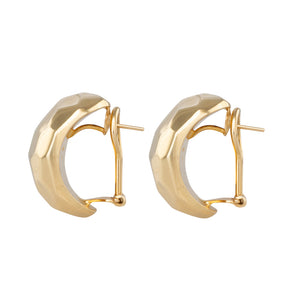 Domed and Faceted Earrings