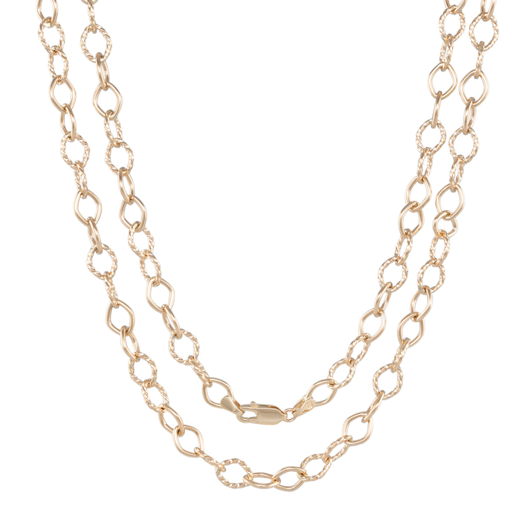 9ct Diamond Twist Link Chain