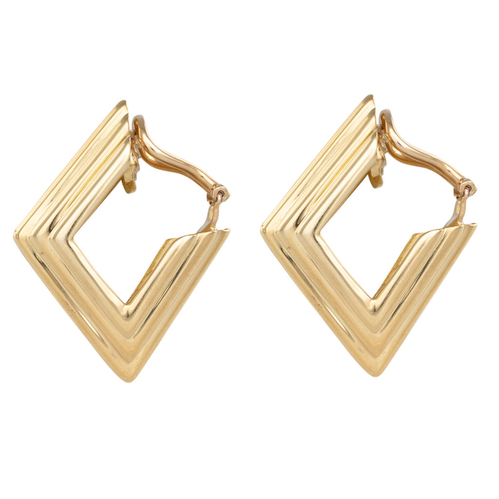 Geometric Clip on Earrings