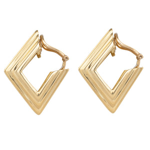Geometric Clip on Earrings