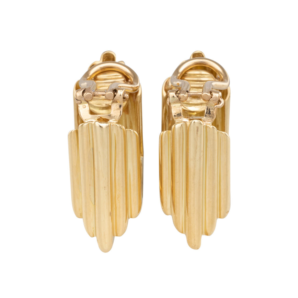 Geometric Clip on Earrings