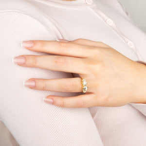 Double Pear Cut Diamond Ring
