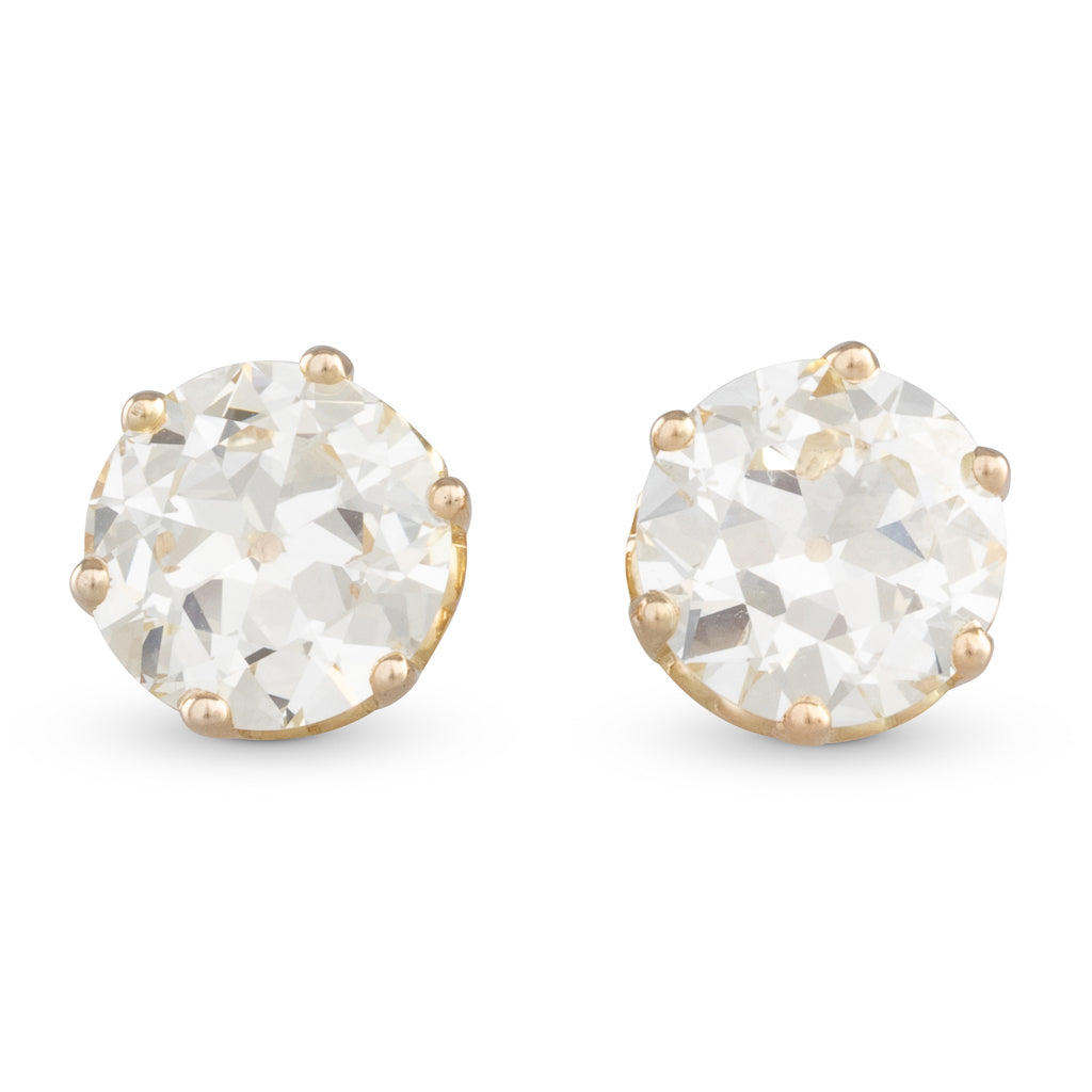 Old Cut Diamond Studs 3.96ct